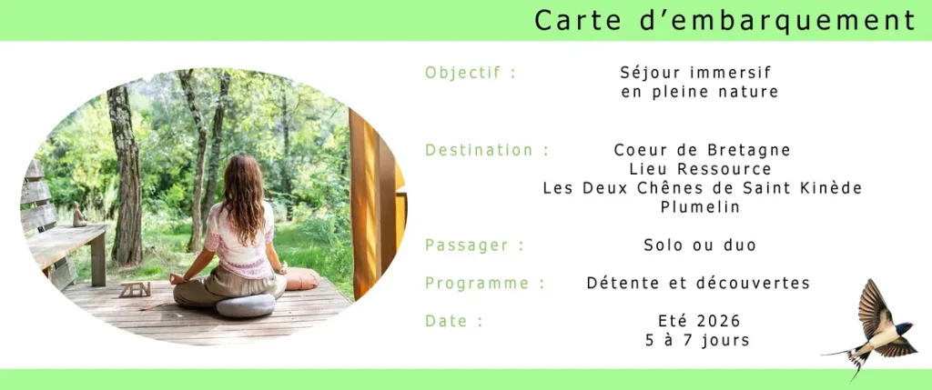 Carte d'embarquement Séjour Immersif en Bretagne